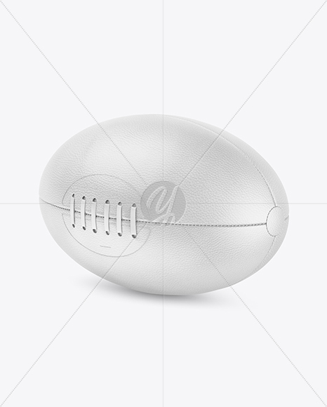 Leather Rugby Ball Mockup