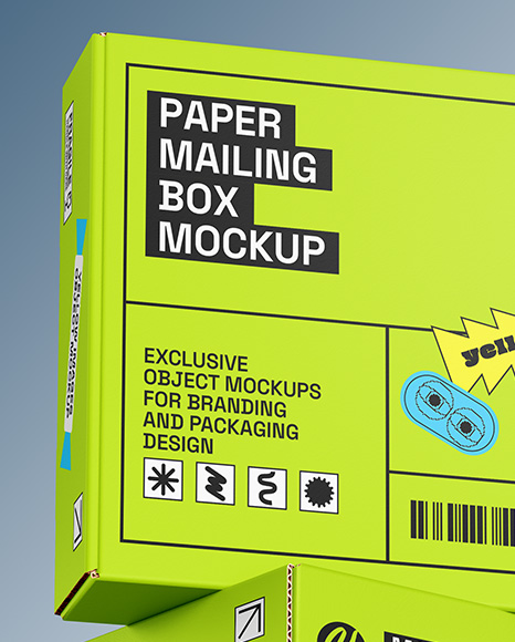 Paper Mailing Boxes Mockup