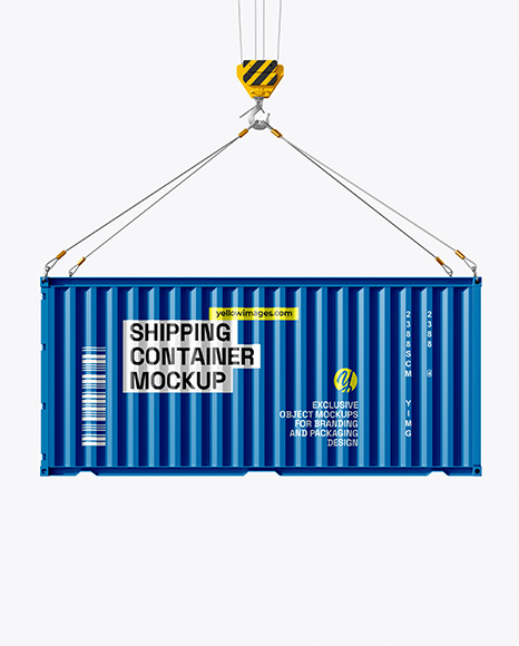 Shipping Container with Slings Mockup - Mockups