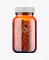 Orange Glass Pills Jar Mockup