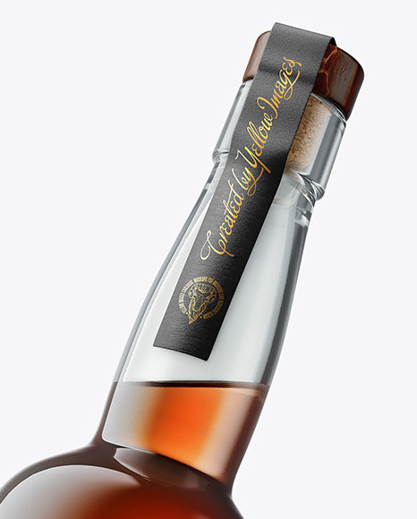 Tall Cognac Bottle Mockup