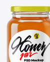 Glass Jar with Linden Honey Mockup