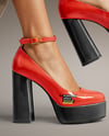 Woman Wearing Dress and Platform Heels Mockup