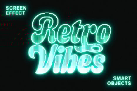 Retro Screen Text & Logo Effect - Layer styles