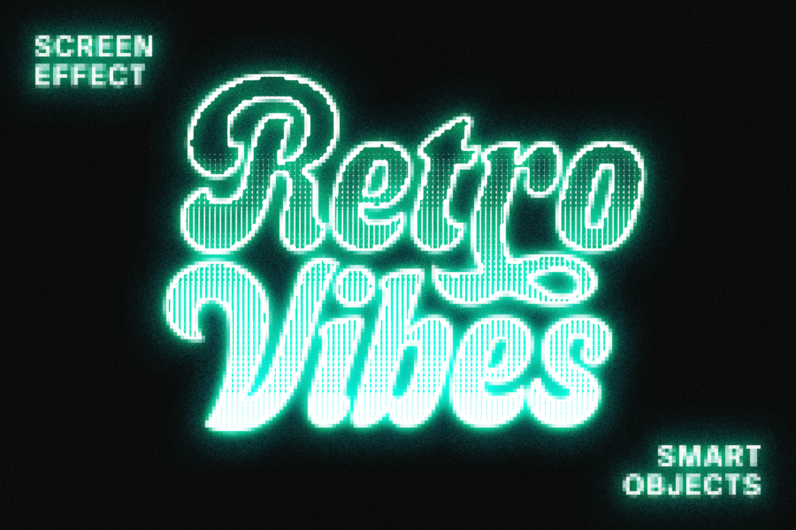 Retro Screen Text &amp; Logo Effect