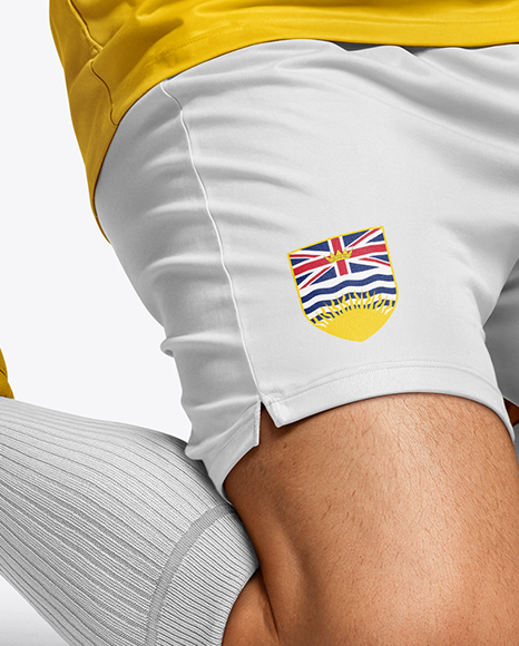 Man Wearing Full Soccer Kit Mockup