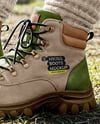 Pair of Hiking Boots on Woman's Legs Mockup
