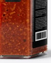 Glass Hexagonal Jar with Meat Ragu Mockup