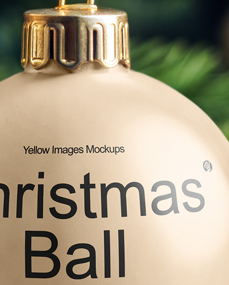 Matte Christmas Ball Mockup