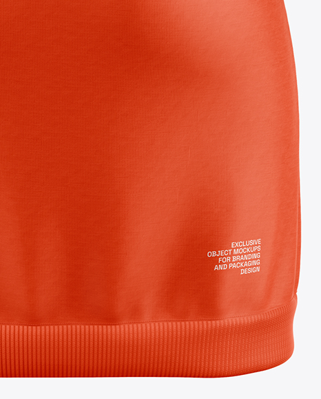 Women Cotton Hoodie Dress Mockup - Back View