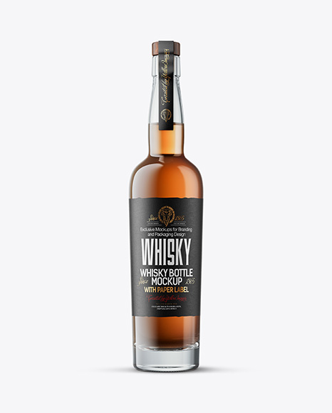 Tall Whiskey Bottle Mockup