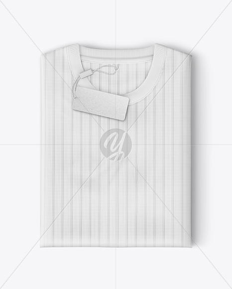 Folded Knitted T-Shirt Mockup