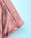 Glossy Metallic Triangular Package Mockup
