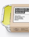 Aluminium Foil Tray in Kraft Paper Sleeve Mockup