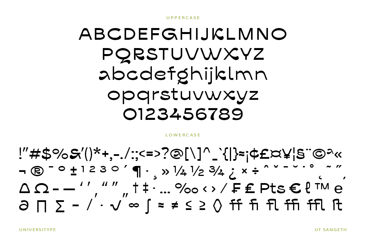 UT Sangeth - A Reverse Contrast Playful Sans