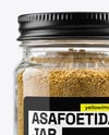 Glass Jar with Asafoetida Spice Mockup