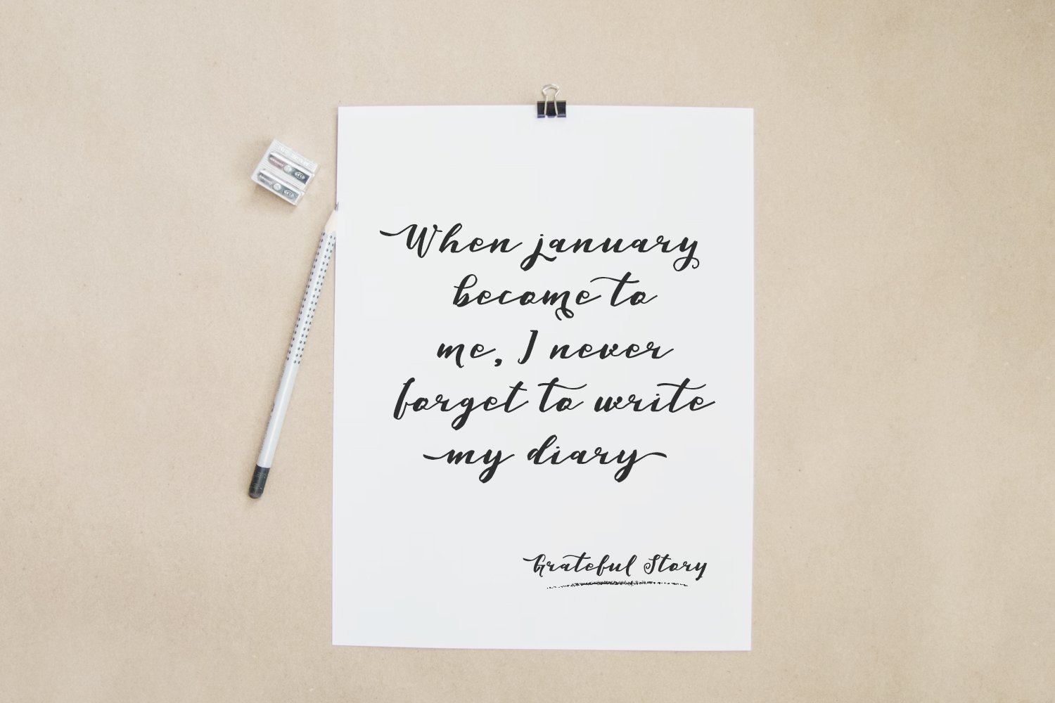 Grateful Story - a handwritten font