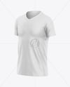 Kids V-Neck T-Shirt Mockup - Half Side View