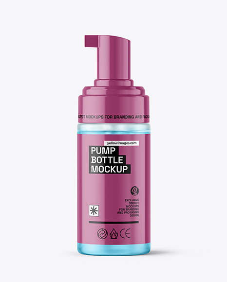 Frosted Foam Pump Bottle with Box Mockup