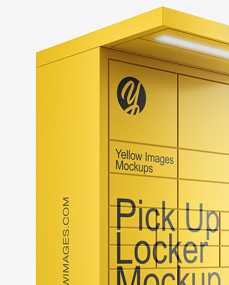 Pick Up Locker Mockup - Half Side View