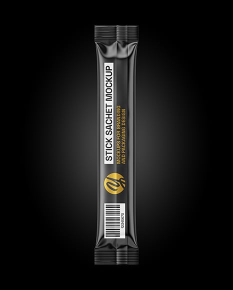 Glossy Stick Sachet Mockup