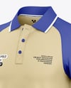 Men's Raglan Polo Shirt Mockup - Half Side View