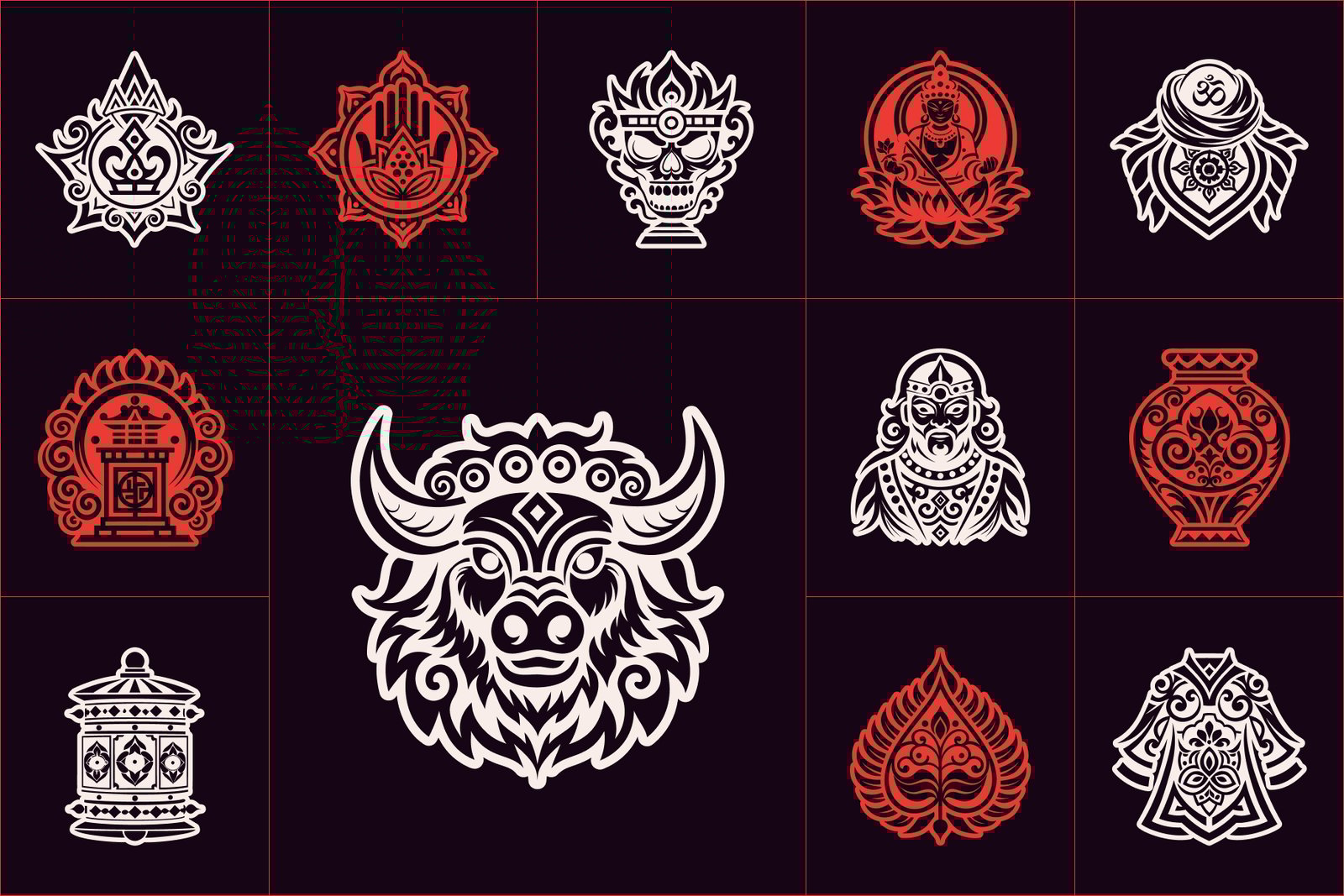 Tibetan Symbols Set