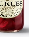 Clear Glass Jar with Pickled Beets Mockup