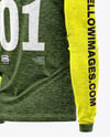 Melange Jersey Mockup - Back Half Side View