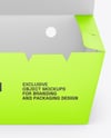 Opened Paper Food Box Mockup
