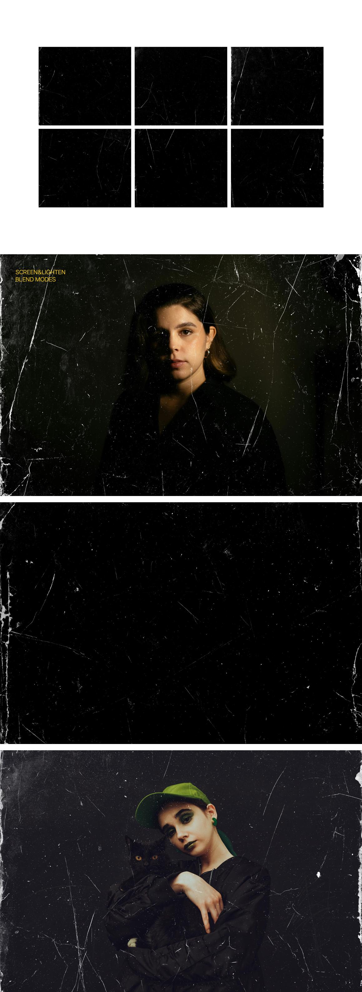 Distressed Black Overlays