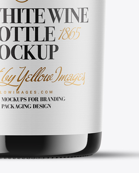 Green Glass Red Wine Bottle Mockup