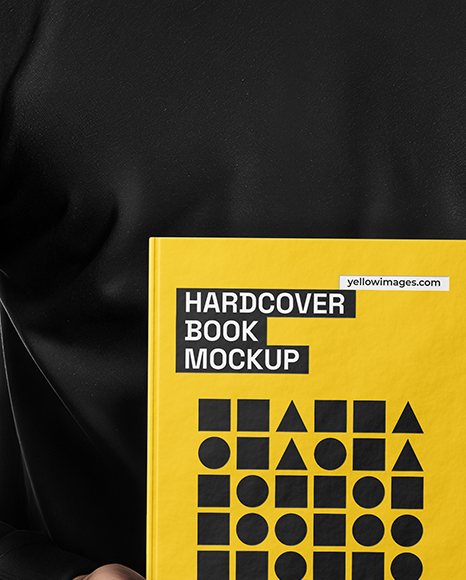 Man Holding Book Mockup