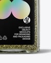 Square Glass Jar with Marjoram Spice Mockup