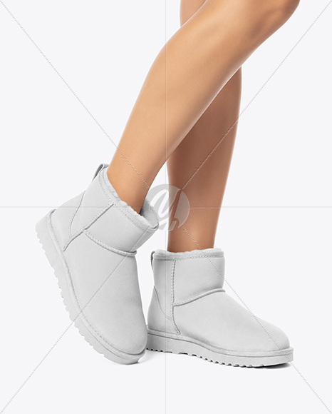Pair of UGG Boots on Woman's Legs Mockup