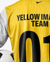 Soccer Goalkeeper Wearing Long Sleeve Jersey and Shorts Mockup