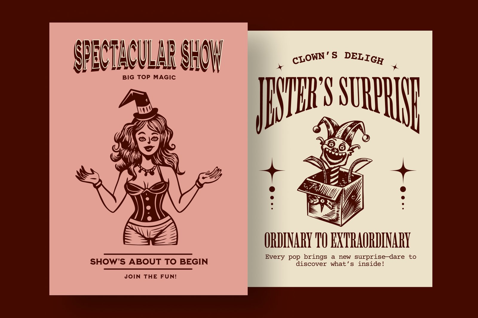 Vintage Circus Illustration Set