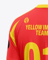 Soccer Kit Mockup - Back Half Side View