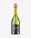 Green Glass Champagne Bottle Mockup
