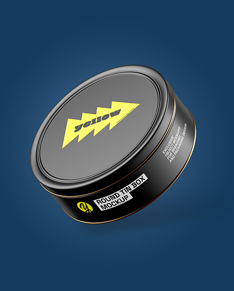 Matte Round Tin Box Mockup