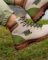 Pair of Hiking Boots on Woman's Legs Mockup