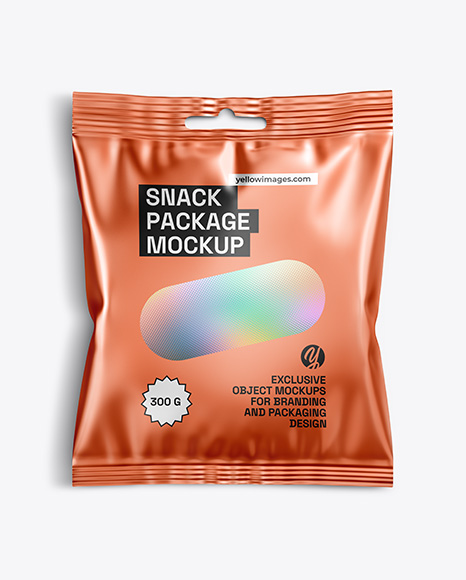 Metallic Snack Package Mockup
