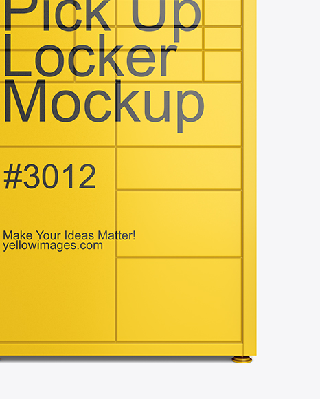 Pick Up Locker Mockup - Front View