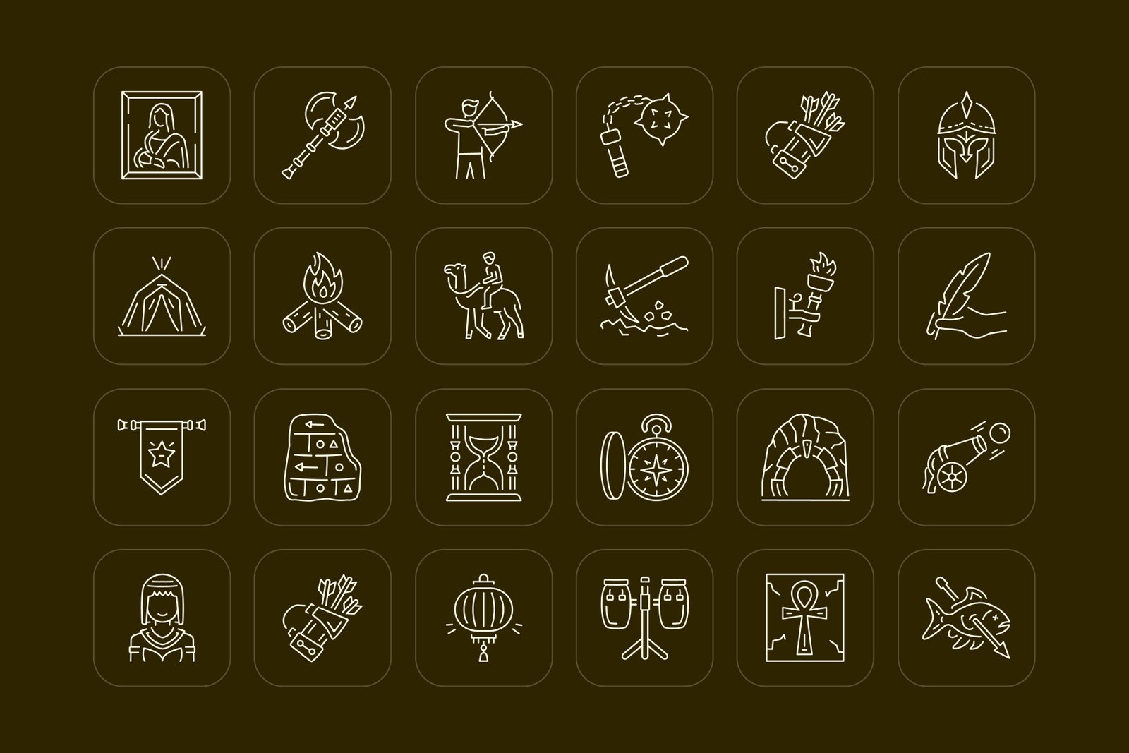 History Icon Art Set