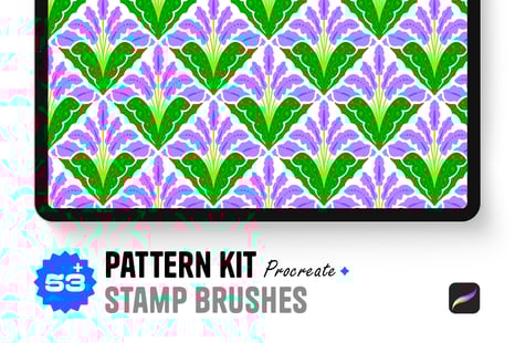 Pattern Kit - Procreate Stamp Brushes - Add-Ons