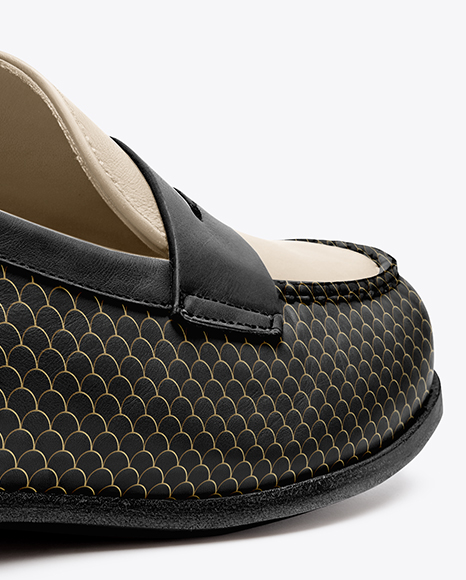 Pair of Women's Leather Loafers Mockup