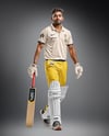 Indian Man Wearing Full Cricket Kit Mockup