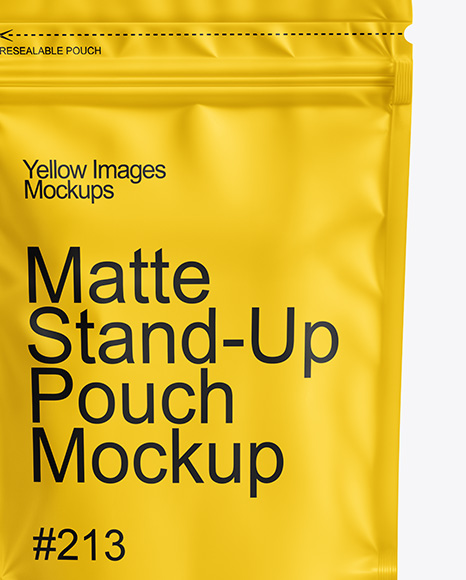 Matte Stand-Up Pouch Mockup