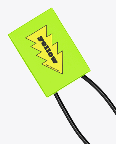 Paper Hang Tag Mockup – Front View