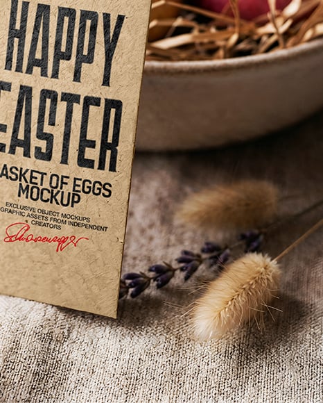 Easter Bowl with Tag Mockup